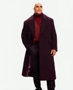 Red One 2024 premiere Dwayne Johnson Trench Purple Coat