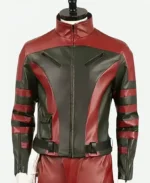 Red One 2024Dwayne Johnson Red And Green Leather Jacket