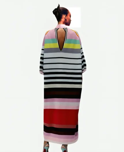 Rihanna Soccer Moms Oversized Convertible Striped Dress