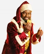 Santa Claus Dashing Through the Snow Red Trench Coat