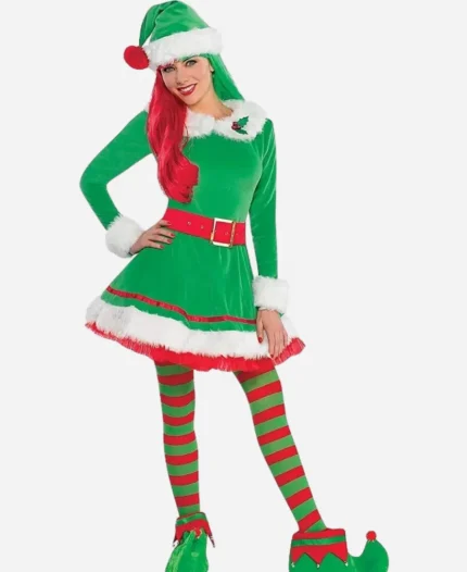 Santa Claus Elf Green Christmas Costume