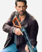 Scott Adkins Movie Take Cover 2024 Sam Lorde Black Cotton Jacket