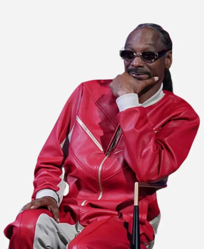 Snoop Dogg The Voice S026 Red Leather Jacket