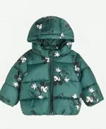 Snoopy Puffer Green Hooded Jacket