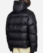 Stussy Black Puffer Down Hooded Jacket