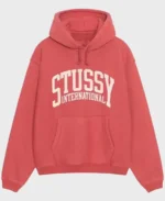 Stussy International Relaxed Red Pullover Hoodie