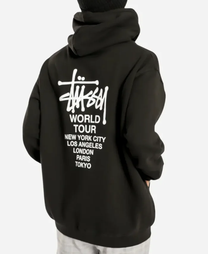 Stussy World Tour Black Hoodie