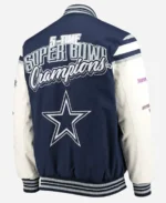 Super Bowl 5X Champions Dallas Cowboys Varsity Jacket For Unisex