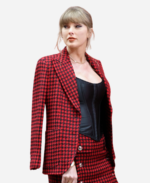 Taylor Swift Broncos Chiefs Game Plaid Blazer