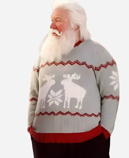 The Santa Clauses Tim Allen Santa Christmas Graphhic Grey Sweater
