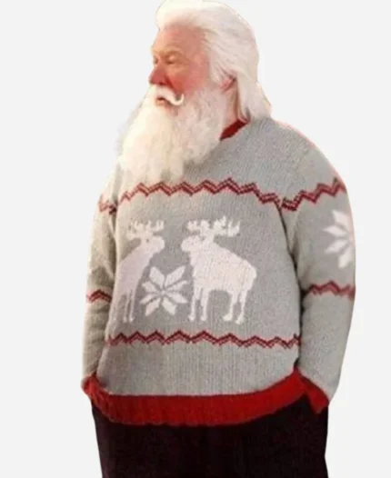 The Santa Clauses Tim Allen Santa Christmas Grey Sweater