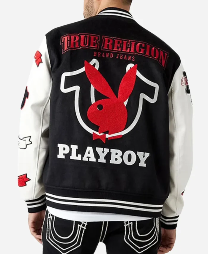 True Religion X Playboy Bomber Varsity Jacket For Unisex