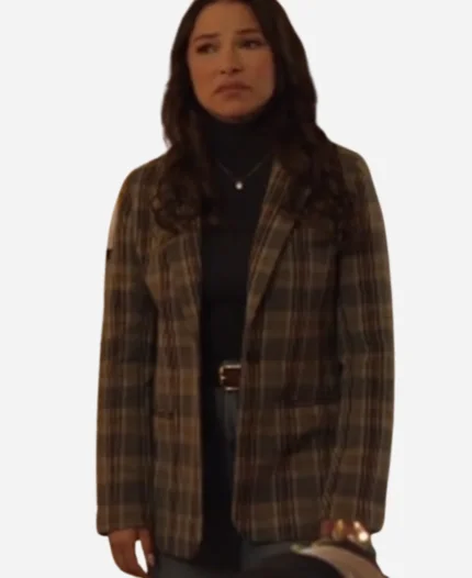 Under The Christmas Sky Jessica Parker Kennedy Plaid Blazer