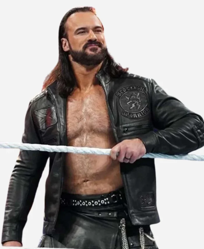 WWE Raw Drew McIntyre Black Leather Jacket