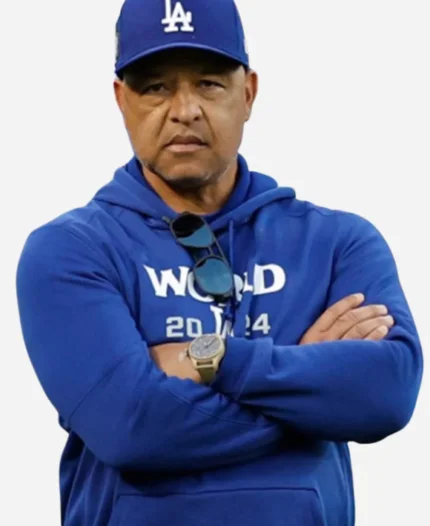 World LA Series Dave Roberts Blue Hoodie