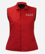 Yellowstone S04 Emily Red Cotton Vest