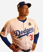 Dave Roberts Dodgers 30 White Jersey