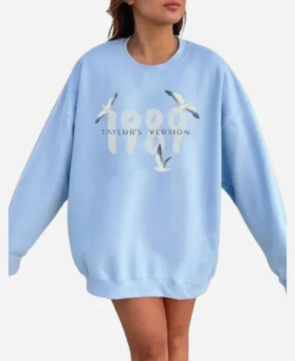 1989 Taylor’s Version Seagull Fleece Blue Sweatshirt