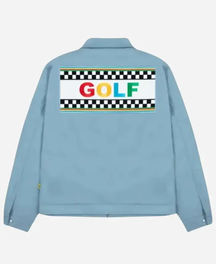 +44 x Golf Wang Rally Work Blue Jacket For Mens