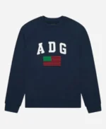 ADG American Flag Navy Blue Sweatshirt