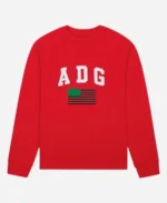 ADG American Flag Red Sweatshirt