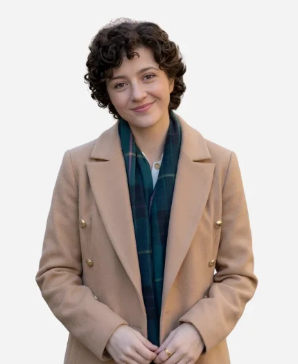 Alice The 5-Year Christmas Party Katie Findlay Beige Trench Coat