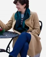 Katie Findlay The 5-Year Christmas Party Beige Trench Coat
