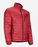 Alice The 5-Year Christmas Party Movie Katie Findlay Red Quilted Puffer Jacket