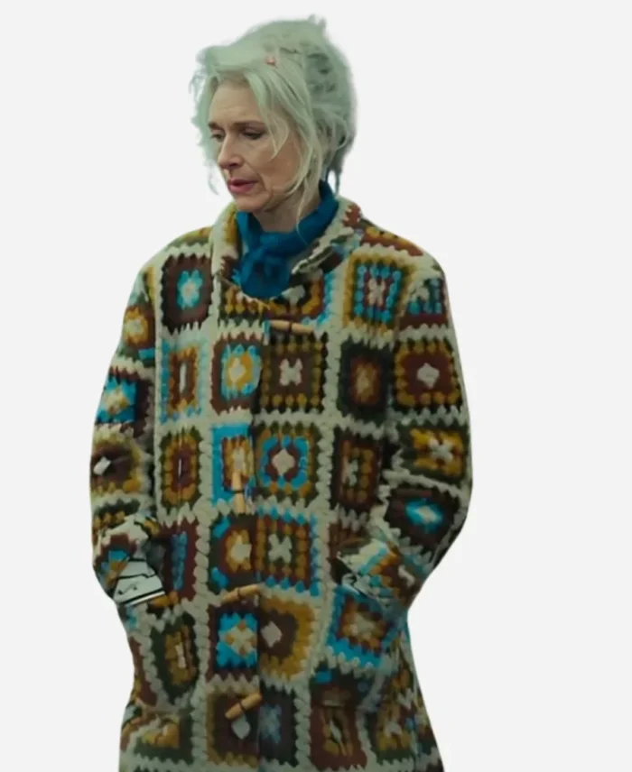 Amelia Bullmore Tv Series The Jetty 2024 Sylvia Plaid Coat