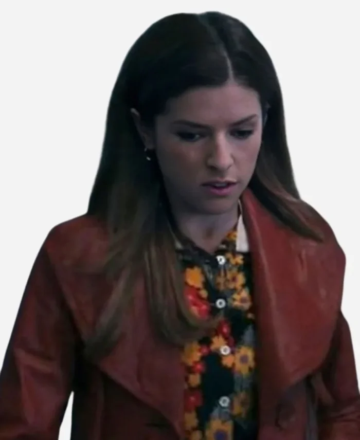 Anna Kendrick Movie Woman of the Hour 2024 Sheryl Bradshaw Brown Leather Jacket