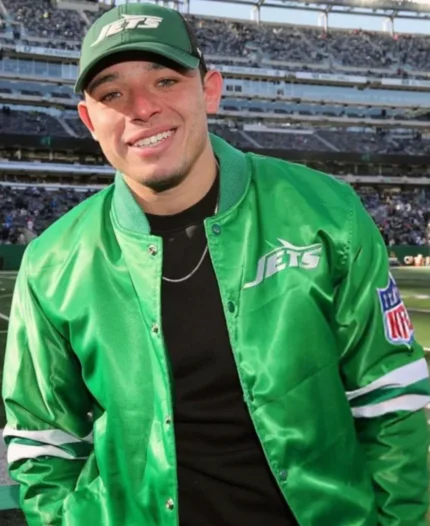 Anthony Ramos New York Jets Green Satin Bomber Jacket