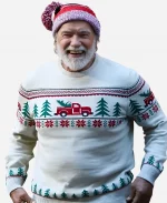 Arnold Schwarzenegger The Man With The Bag Printed White Sweater