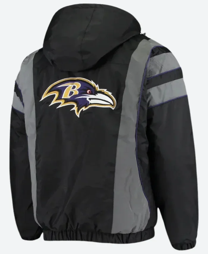 Blaine Baltimore Ravens Reflective Stripe Quarter Zipper Hooded