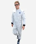 Brad Pitt F1 2025 White Jumpsuit