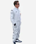 Brad Pitt Movie Formula One 2025 Sonny Hayes White Jumpsuit For Sale