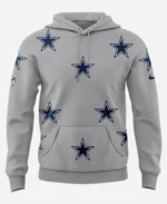 By Way of Dallas Cowboys Monogram Grey Pullover Hoodie For Unisex