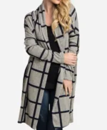 Carla TV-Series No Good Deed Season 01 Teyonah Parris Windowpane Long Cardigan