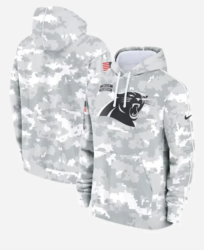 Carolina Panthers Salute To Service Camo 2024 Hoodie