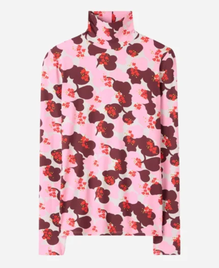 Carrie Preston Elsbeth S02 Floral Turtleneck Top