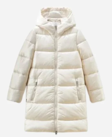 Celeste Movie Trivia At St. Nick’s 2024 Tammin Sursok White Puffer Coat