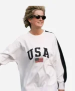 Chelsea Harbour Club USA Princess Diana White Sweatshirt For Unisex