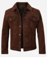 Cyrus Kevin Hart Brown Suede Leather Jacket