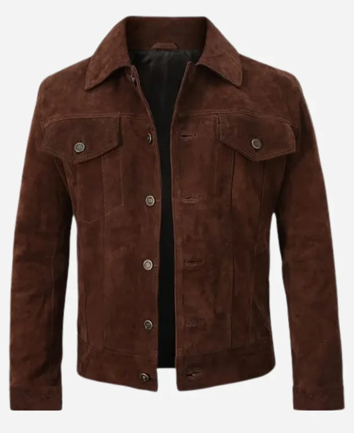 Cyrus Kevin Hart Brown Suede Leather Jacket