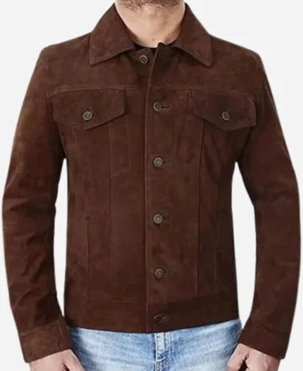 Cyrus  Movie Lift 2024 Kevin Hart BrownLeather Jacket