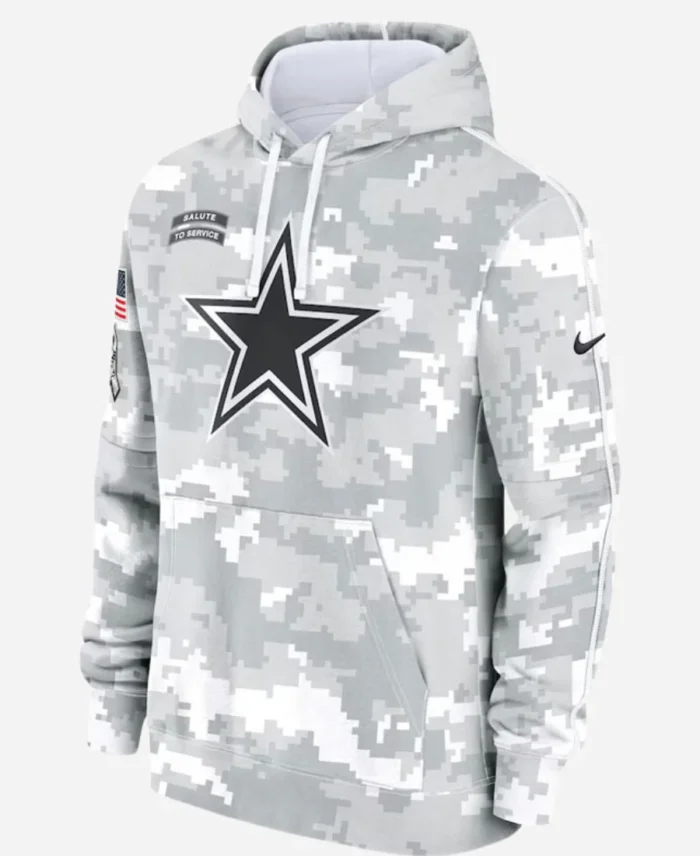 Dallas Cowboys Salute To Service Camo 2024 Pullover Hoodie For Sale