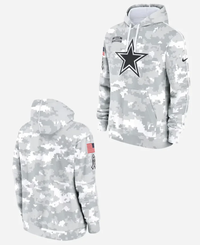 Dallas Cowboys Salute To Service Camo Pullover Hoodie