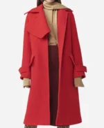 Darby Tv Seeries Love Life Anna Kendrick Red Wool Trench Coat