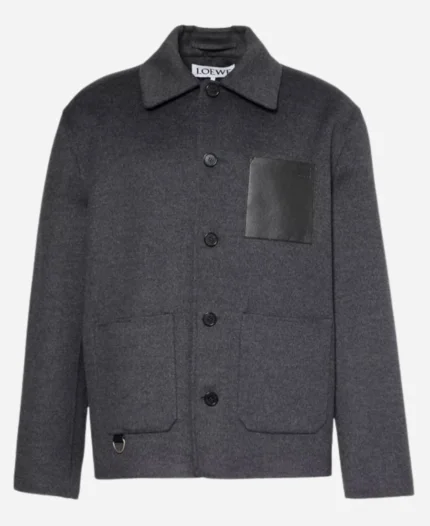 E! News Jeff Goldblum Cashmere Black Shirt Jacket For Sale