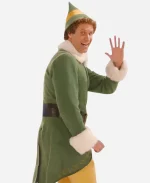 Will Ferrell Elf Buddy Christmas Green Wool Shearling Coat