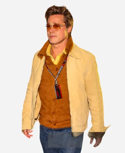 F1 Movie Premiere Brad Pitt Yellow Cotton Jacket